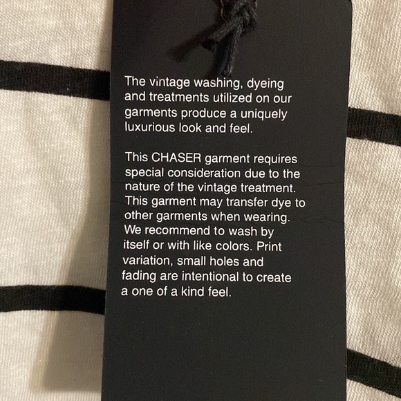 Chaser salt and black striped tie front tank Sz M - Picture 9 of 10